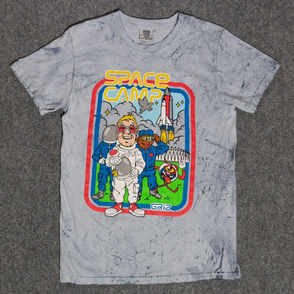GRiZ Space Camp Fest Short Sleeve Acid Wash TShirt Adult Small EDM DJ Dubstep